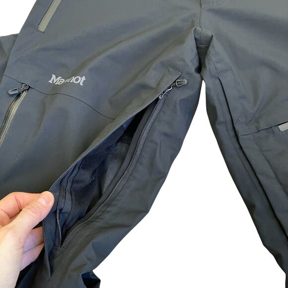 Marmot Mens Sz S Layout Insulated Cargo Snow & Ski Pants Black Lightweight - Picture 8 of 16